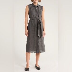 Theory New Elegant Gray Sleeveless Dress